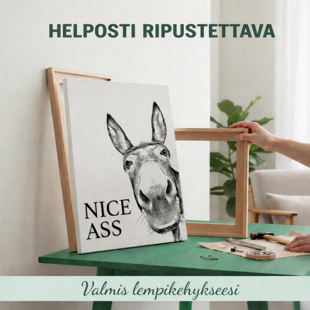 VeikeäAasi™ – Hauska Aasi -kylpyhuonetaulu