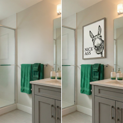 VeikeäAasi™ – Hauska Aasi -kylpyhuonetaulu