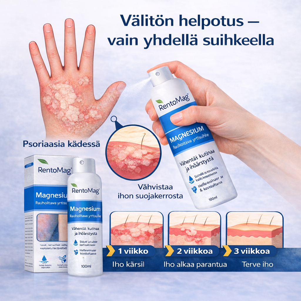 RentoMag™ – Magnesiumsuihke herkälle ja ärtyneelle iholle