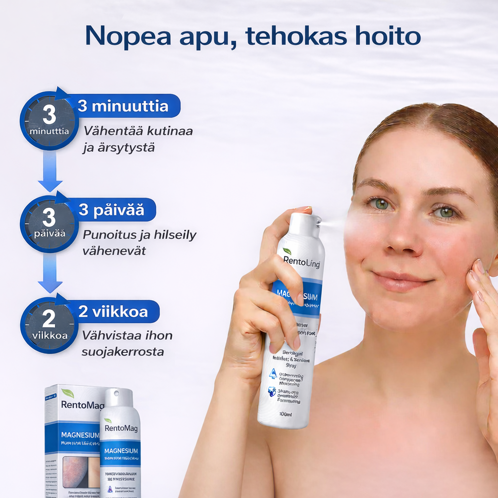 RentoMag™ – Magnesiumsuihke herkälle ja ärtyneelle iholle