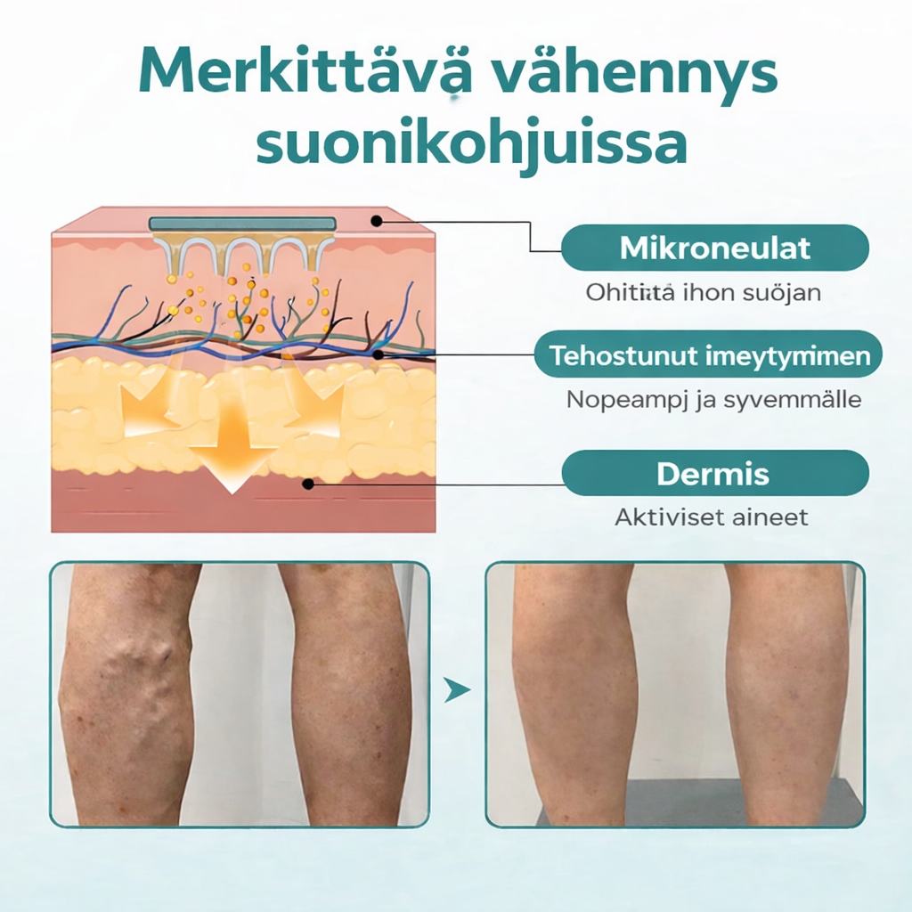 VenaLievä™ – Mikroneulalaastari raskaiden jalkojen ja suonten tueksi