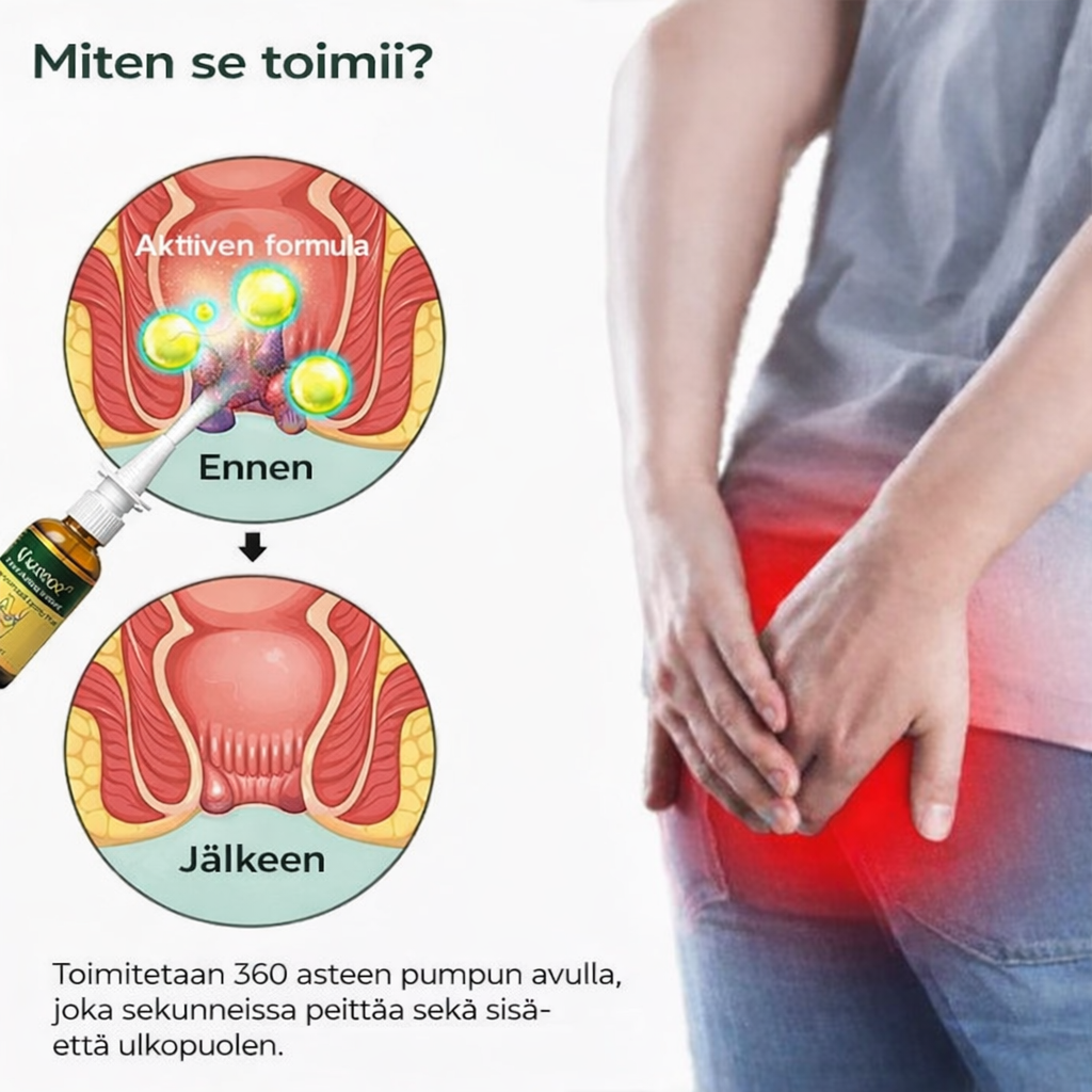 HelläPerä™ – Nopeasti lievittävä yrttisuihke peräpukamien hoitoon