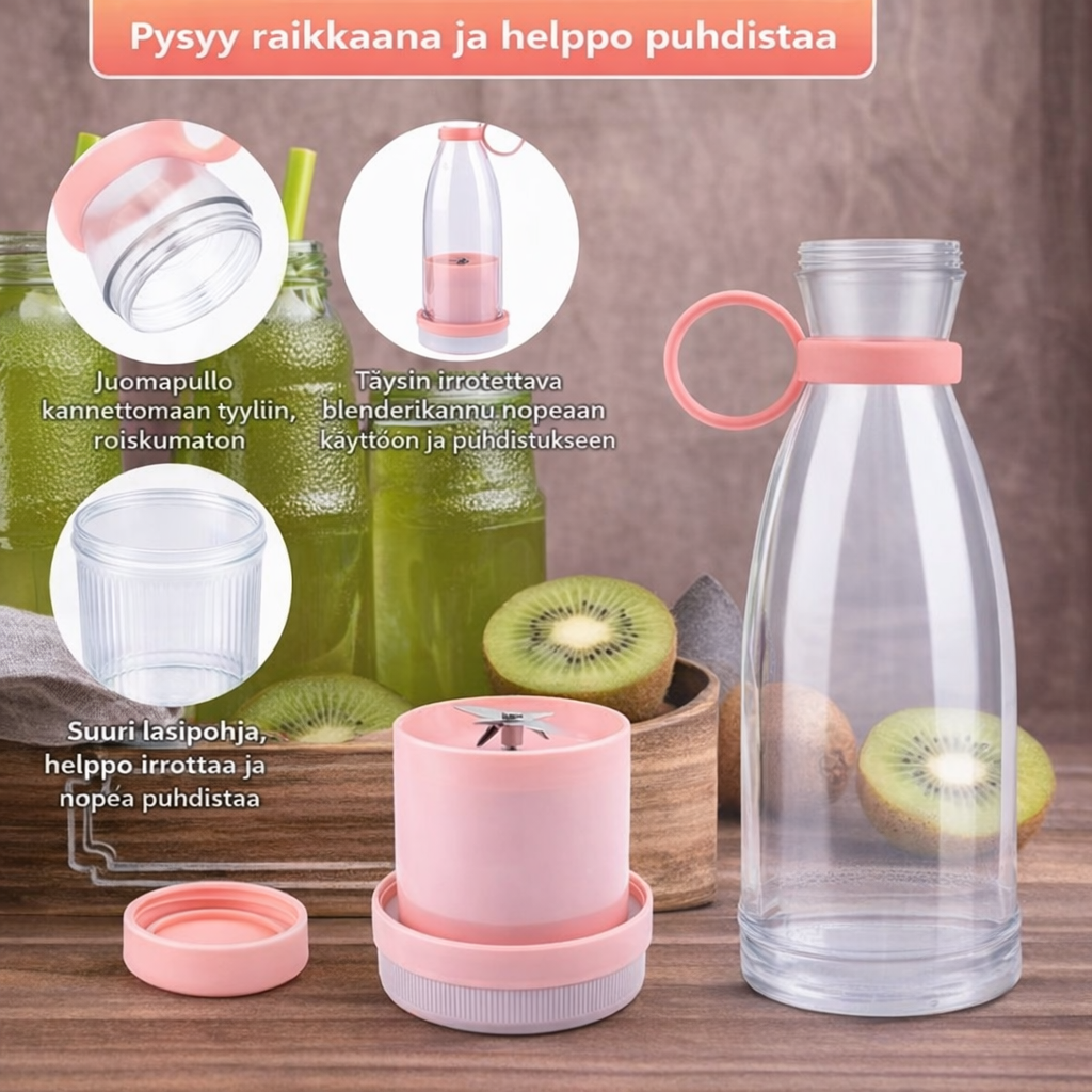 RaikasMix™ - Kannettava tehosekoitin tuoreisiin smoothieihin liikkeellä