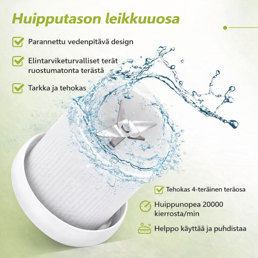 RaikasMix™ - Kannettava tehosekoitin tuoreisiin smoothieihin liikkeellä